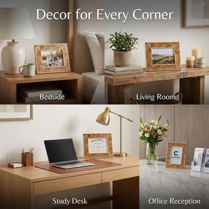 Marco de Fotos de Resina y Madera de Teca para Decoración del Hogar, Regalo Ideal, Decoración de Mesa y Oficina - Product Image 3