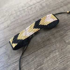 กำไลข้อมือลูกปัดทำมือ ลายหินสีดำเหลืองเงิน NOUSHAD HANDICRAFTS NH-696 รับรองโดย IGI ผลิตภัณฑ์ตัวอย่างจากอุตรพัฒนา - Product Image 2