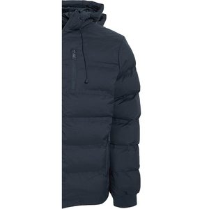 Front Logo Men Plus Waterproof Windproof Casual Winter Jacket Pockets Wholesale OEM Custom Printed <b>Fleece</b> Puffer Stand Collar - Product Image 5