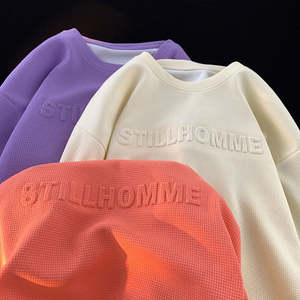 Sudadera de Mujer de Alta Calidad, Estilo Urbano, Holgada, Anti-Pilling, con Estampado 3D en Relieve, Personalizada, 100% Algodón, Felpa, con Capucha - Product Image 5