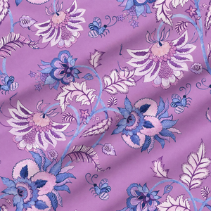 Tela Popelina 100% Algodón con Estampado Floral Azul, Tejida para Camisas, Cortinas y Decoración del Hogar, 100GSM, Pedido Personalizado - Product Image 5