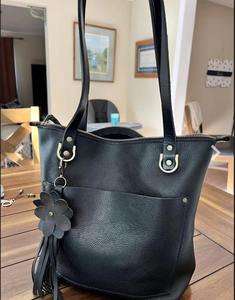Sac fourre-tout de luxe en cuir véritable pour femme, grande capacité, sac à bandoulière, sac à main de travail en cuir véritable, logo personnalisé - Product Image 5