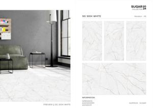 กระเบื้องพอร์ซเลนคุณภาพสูงขนาด 600x1200 มม. กระเบื้องแผ่นใหญ่สำหรับห้องนั่งเล่น ห้องน้ำ ห้องครัว และตกแต่งผนัง - Product Image 2