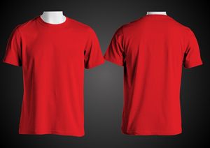 T-shirt unisexe à manches courtes et col rond en tissu Dobby, coupe classique, 230g, en polyester/coton épais, style vintage américain, pour homme - Product Image 3
