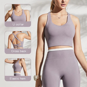 Soutien-gorge de sport personnalisé pour femme, maintien élevé, dos nageur, grande taille, respirant, pour yoga et gym, avec coussinets amovibles, en polyester - Product Image 3