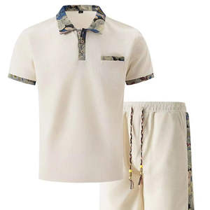 Men's Designer Style Summer Matching <b>Set</b> Casual Short Sleeve Shirt Shorts Co-Ord <b>Set</b> - Product Image 5