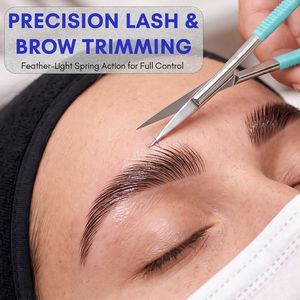 Ciseaux à pointe micro-affûtée à ressort très demandés pour la coupe des cils et des sourcils - Product Image 5