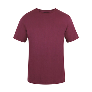 Camiseta de Punto Jersey de Manga Corta, Corte Regular, 320g, Simple, Elegante, de Algodón Suave, Cuello Redondo, Ecológica, para Hombre, Casual - Product Image 1