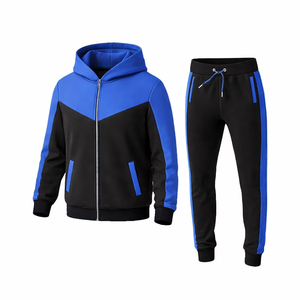 Men's Casual Running Jogging Tracksuit Modern Athletic Sportswear Set <b>Zip</b> <b>Up</b> Jacket Jogger Pants Set - Product Image 3