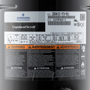 COMPRESOR COPELAND DE 8 HP ZB58KQ-TFD-558 ZB58KQE-TF7-524 ZB58KQE-TF5-551 ZB58KQ-TFD-550 ZB57KCE-TFD-591 ZB58KCE-TFD-551 - Product Image 5