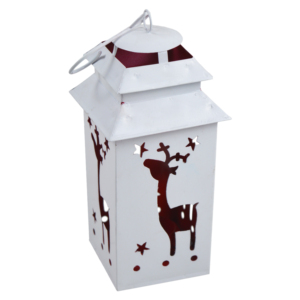Festive Iron Square Design Durable & Eco-Friendly T-light Candle Holder <b>Lanterns</b> for Indoor Christmas Decor - Product Image 4