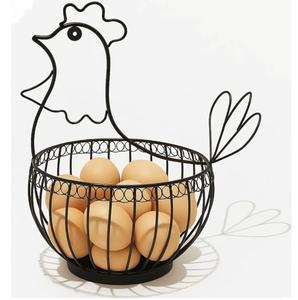 Panier à œufs en fil de fer fait main par un designer créatif, style indien classique, élégant, vente en gros, panier de rangement pour œufs de qualité supérieure - Product Image 1