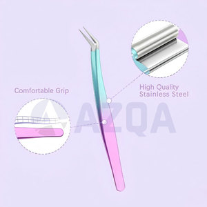 ชุดแหนบต่อขนตาหลากสีสแตนเลสพร้อมกล่องเก็บ สำหรับแยกขนตาและวางขนตา - Product Image 2