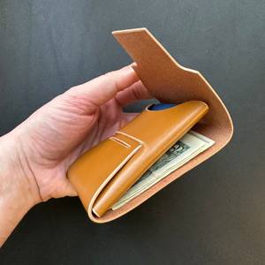 Handmade Leather Stitch less <b>Wallet</b> Premium Slim Front Pocket Minimal <b>Wallet</b> Card <b>Holder</b> Men LSW-0038 - Product Image 2