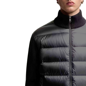 Cardigan zippé pour homme, coupe ajustée, col montant, léger, coupe-vent, chaud, avec logo frontal – Vente en gros pour l'hiver - Product Image 5