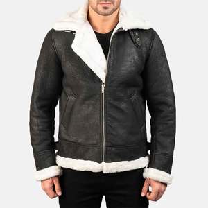 New Stylish Custom Tanned <b>Leather</b> <b>Jacket</b> with Stand Collar Genuine <b>Leather</b> for <b>Men's</b> Winter Fashion - Product Image 1