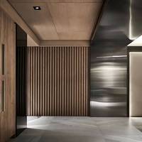 Panneau composite intérieur en bois plastique imperméable Panneau mural 3D en WPC Panneau de plafond cannelé en WPC
