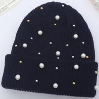 Bonnet unisexe pour adulte avec strass, tricoté à la main, style mignon pour l'hiver
