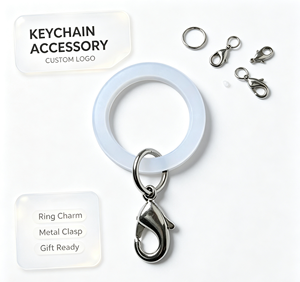 Llavero de silicona en blanco, creativo, minimalista, ecológico, para colgante DIY, adorno para bolso, regalo promocional personalizado - Product Image 1