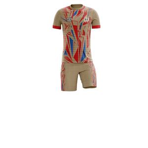 Conjuntos de camisetas de fútbol de tela transpirable de secado rápido de alta calidad, camiseta de fútbol con logotipo personalizado, cuello en V, Media manga, equipo de poliéster 100% - Product Image 1