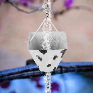 Chaînes de pluie décoratives en métal en forme de poule pour jardin, chaîne de drainage d'eau suspendue pour extérieur, thème ferme, décoration de patio et maison - Product Image 4