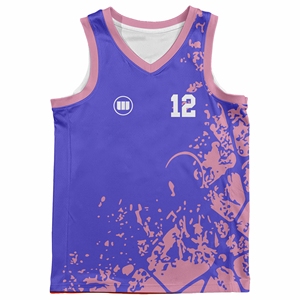 ชุดบาสเก็ตบอลพิมพ์ลายแบบซับลิเมชั่นตามสั่ง กำลังเป็นที่นิยม ดีไซน์ไล่เฉดสี เสื้อและกางเกงขาสั้น ระบายอากาศได้ดี ป้องกันรังสียูวี ผ้าตาข่าย สำหรับทีม - Product Image 2