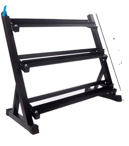 Nhà Máy Giá Custom Logo Thể Thao Phòng Tập Thể Dục Thiết Bị 3 Tier Hex Cao Su Dọc Quả Tạ Giá - Product Image 1