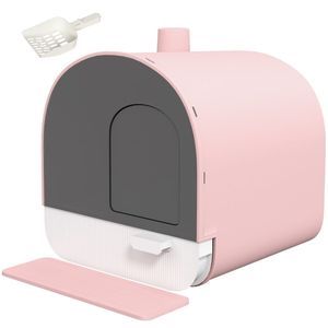 Lettiera per Gatti Smart XL con Pulizia Automatica e Ampio Spazio Interno - Sabbia e Plastica Facili da Pulire e Design Carino per Gattini - Product Image 3