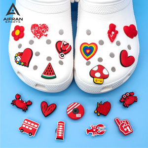 AIFRAN Vente en gros Breloques personnalisées 2D 3D en PVC pour chaussures, motif animal rouge, accessoires pour sabots et baskets, en vrac - Product Image 2