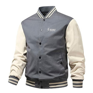 Nouvelle conception, veste de sport pour homme en couleur unie, col montant, logo sur le devant, légère, en fibre de bambou, streetwear d'hiver, vêtements chauds - Product Image 1