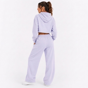 Womens Relaxed Lounge Wear Set Soft Two Piece Outfit With Comfortable Long Sleeve Top And Casual Pants For Daily Wear - Product Image 2