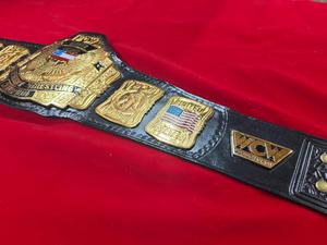 Cinturón de Campeón de Lucha Libre de Peso Pesado de la WCW de Estados Unidos, Diseño de Águila Chapada en Oro, Cuero Negro Original, Unisex, Artes Marciales - Product Image 2