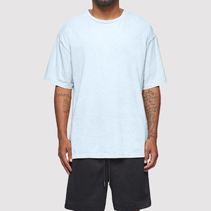 T-shirt Oversize da Uomo in Cotone Pesante 300gsm, Stampa Personalizzata, Collo Alto, Stile Streetwear, Vestibilità Ampia, Maglietta Vuota Stampabile - Product Image 2
