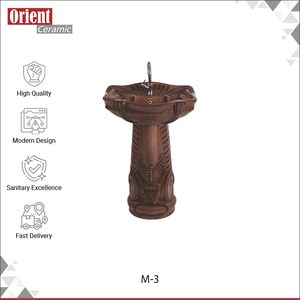 Top Dealer Selling Premium Quality Made in India Bathroom Sanitary Ware White Ceramic Designer Wash <b>Basin</b> Pedestal for Sale - Product Image 2