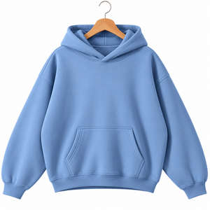 <b>Red</b> Oversized fashion Hooded Sweatshirt <b>Men</b> Cotton <b>Fleece</b> Casual Autumn Wear Regular Fit Knitted Long Sleeve Pocket Design - Product Image 3