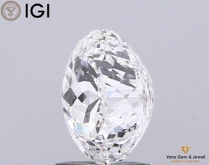 Stunning 2.01 Carat CVD Lab Grown Diamond Portuguese Cut F Color VVS2 Clarity with IGI Certificate for <b>Unique</b> Designer Jewelry - Product Image 4