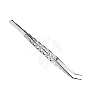 แหนบปลายหยักขนาดเล็กสำหรับงานทันตกรรม ยี่ห้อ OEM สำหรับการใส่สำลีและทำแผลในช่องปาก เครื่องมือทันตกรรมที่มีความแม่นยำสูง - Product Image 6