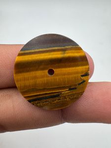 Esfera de Reloj de Piedra Natural Ojo de Tigre Dorado 24.50mm 0.70mm |   Esfera de Piedra Pulida para Relojes Automáticos Personalizados - Product Image 4