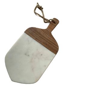 Tabla de cortar de mezcla de mármol y madera de diseño de lujo, vajilla de cocina de alta calidad - Product Image 1