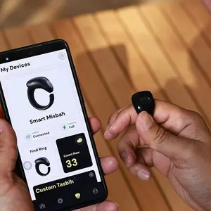 Smart Muslim Ring with App Control NFC & WiFi Tasbih Zikr Counter Digital Azan Alarm for Hajj & Umrah for iOS