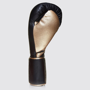 Oem Fly Boxing Sparring <b>Gloves</b> Genuine Cowhide Leather Boxing Training <b>Gloves</b> Black Gold <b>Custom</b> Logo Fighting <b>Gloves</b> - Product Image 4