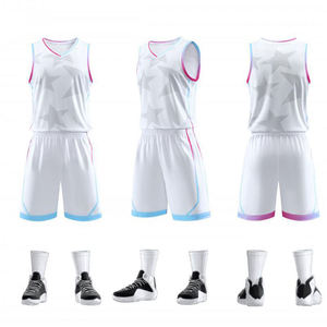 Maillots de basket-ball personnalisés en gros, pas chers, 100% polyester, sublimés, réversibles, vente en gros de maillots de basket-ball personnalisés - Product Image 1