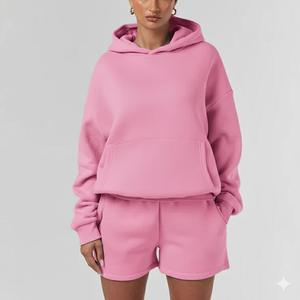 Summer <b>Lightweight</b> <b>Hoodie</b> Shorts Set Breathable Cotton Custom Logo OEM ODM Clothing Factory Wholesale Export Supplier - Product Image 6