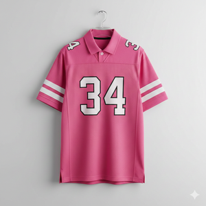 Jersey de Fútbol Americano Personalizado - Jersey de Malla con Cuello en V - Combinación de Colores del Equipo Azul Claro # 99 - Product Image 1