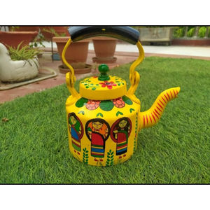 Nouvelle théière décorative Art Déco artisanale, écologique et légère, motifs floraux vibrants, style traditionnel indien Diwali, best-seller - Product Image 1