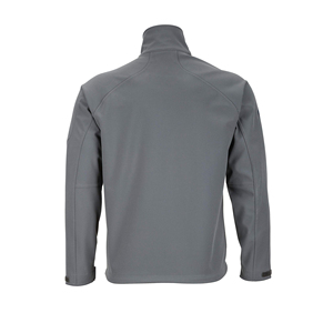 Veste en polaire grise pour homme de qualité supérieure, col montant, fermeture éclair, coupe-vent, vêtements d'hiver décontractés, coupe régulière, fabricant OEM - Product Image 2