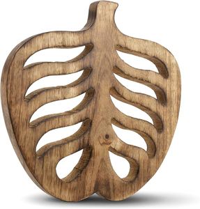 Customized Wood Trivet <b>Mats</b> & Pads Wood Leaf Shape Trivet <b>Mat</b> Non Slip Natural Design Kitchen Hot <b>Plate</b> Protector - Product Image 1