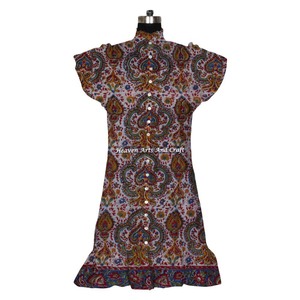 Cotton Hand Block Print Short Top Women And Girls Wear Office Party Wear Gift <b>For</b> Women <b>Beautiful</b> Hand Block Print Cotton <b>Tunic</b> - Product Image 3