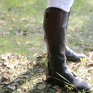 New High Quality Western <b>Half</b> Horse Riding <b>Chaps</b> Protection Girth Spurs Stirrups Whips for Men Women Genuine Leather - Product Image 6