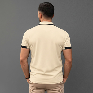 เสื้อยืดแขนสั้นทรงสลิมฟิตสำหรับผู้ชาย ผ้าคอตตอน 100% ทอแบบเรียบ ซักย้อมสีแบบแอซิดวอช ระบายอากาศได้ดี พิมพ์โลโก้ตามสั่ง ขายดี - Product Image 4